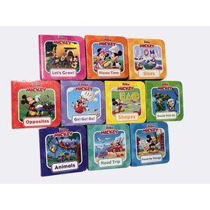 Disney Mickey Mouse Clubhouse Board Book Set 10 Books For Kids Educational Theme